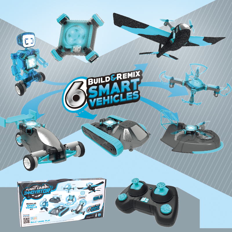 Diy Toy 6 In 1 Modular Smart Vehicle Kit