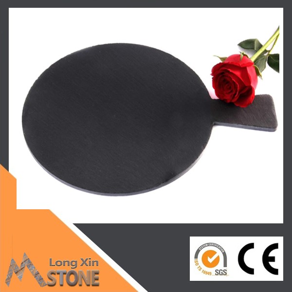 China natural black slate cheese plate 30x30x0.6 cm