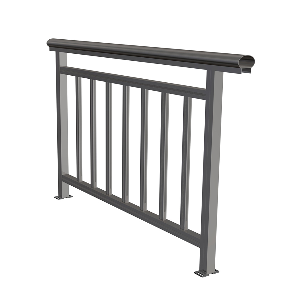 Latest design Tube aluminum glass clamp railing balustrade