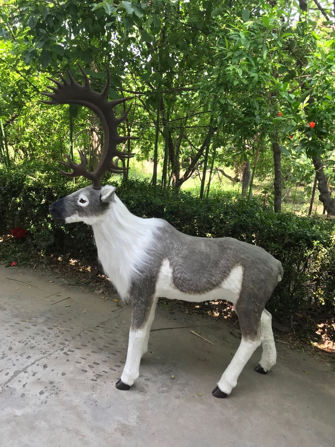 Fake fur reindeer