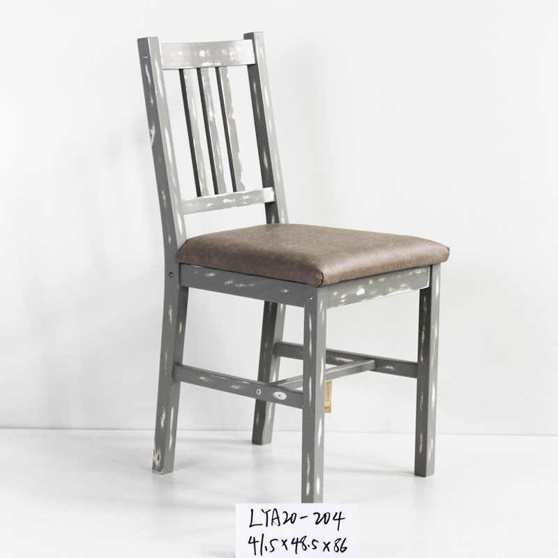 Solid wood chair with velvet seat/pad