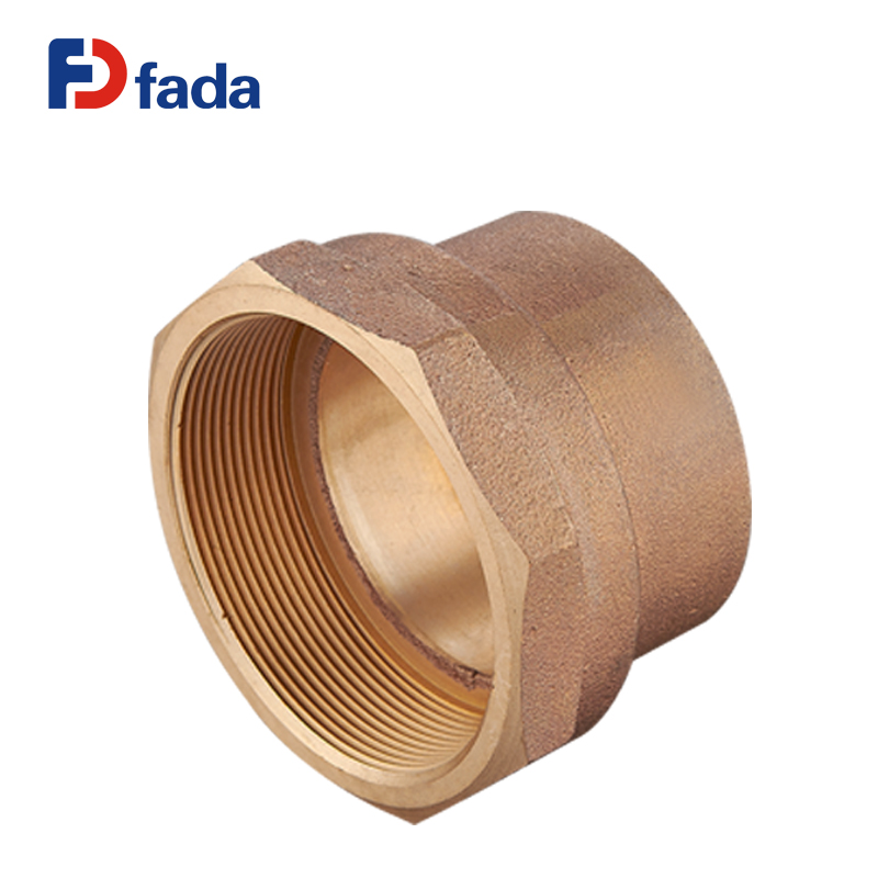 Bronze Hex Adapter, Female Thread x Solder