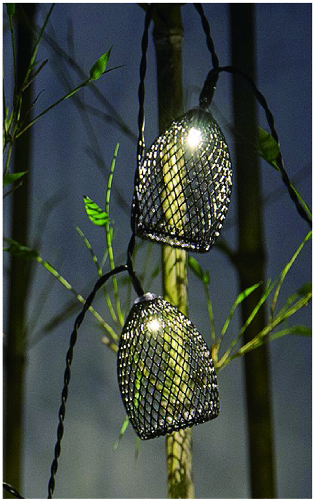 string light with metal decoration