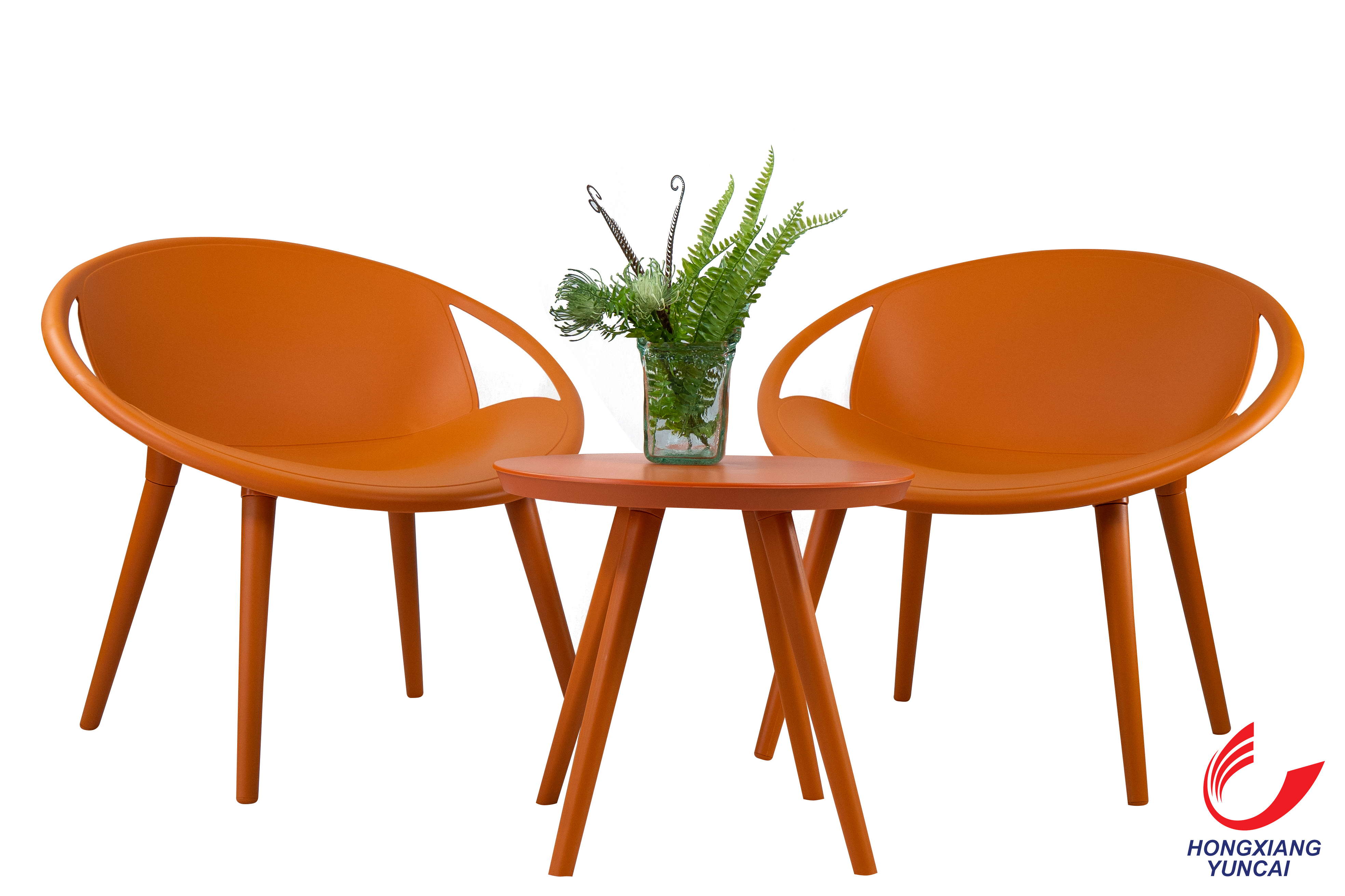 Plastic outdoor garden furniture table and chair set