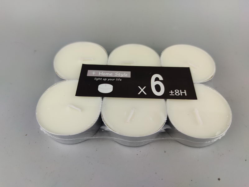 S/6 8hrs jumbo tealights in aluminium cup