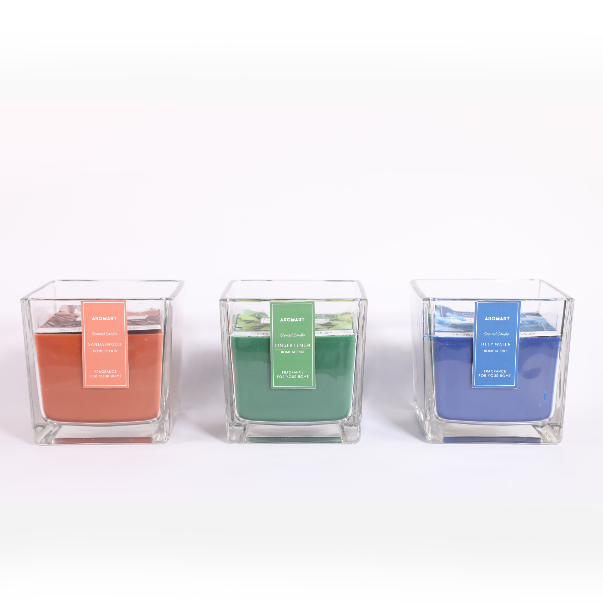 Scented Square Glass Candle