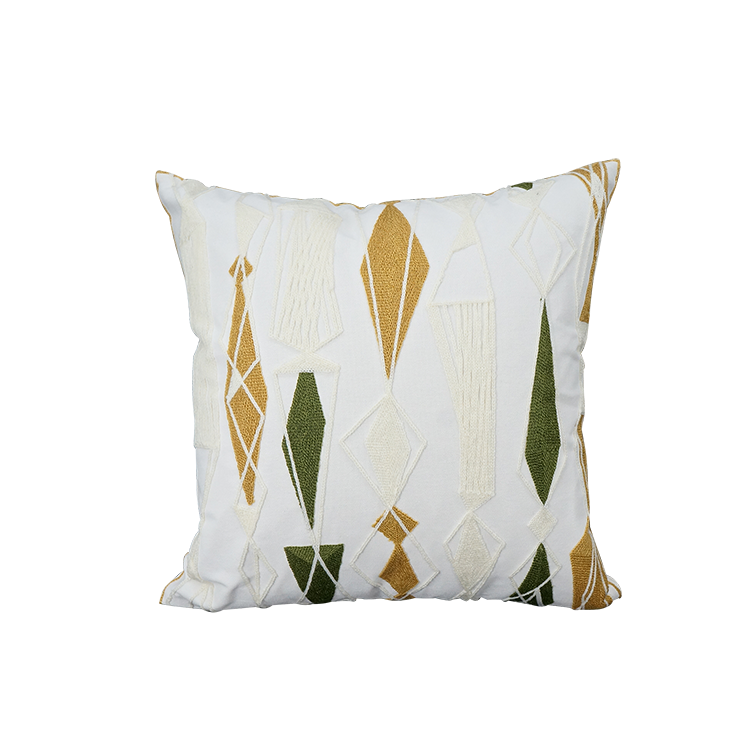 Canvas embroidered cushion