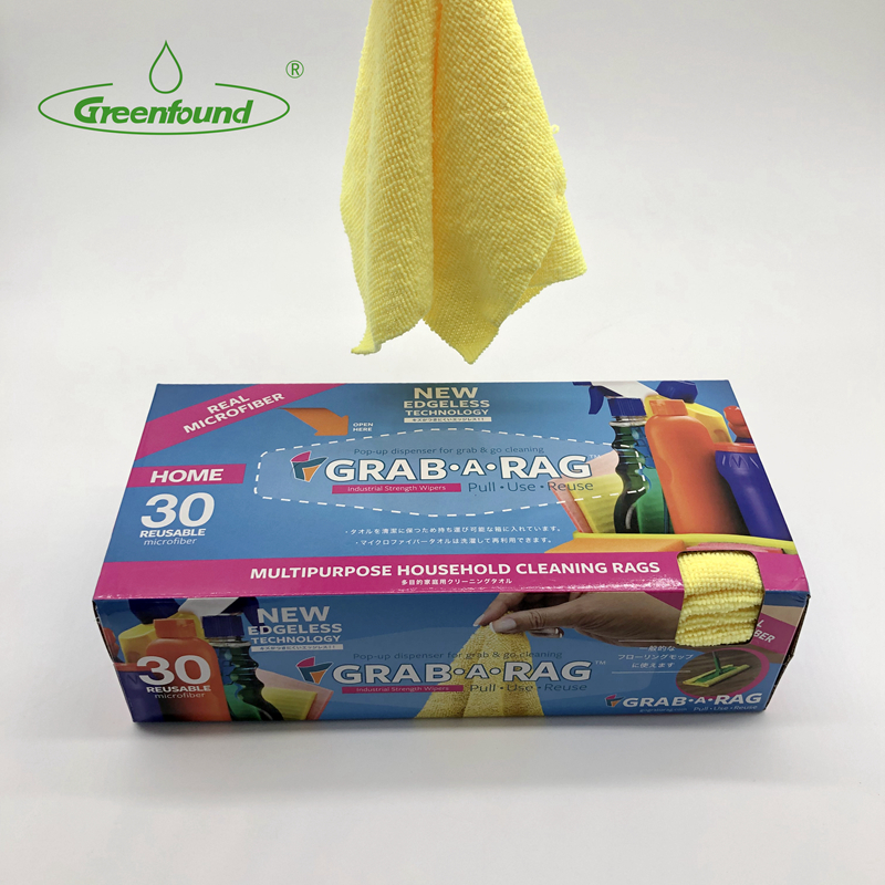 Ultrasonic Cut Microfiber Multi-purpose Cleaning Rags Grab a Rag 30PK
