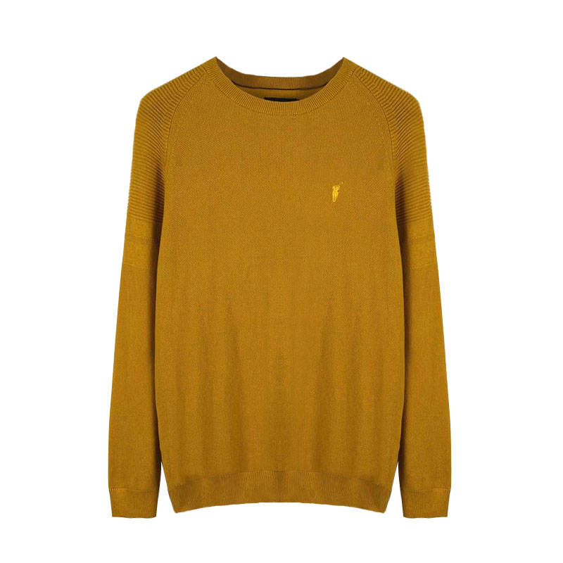 Men's 100%cotton Casual Transposition Crew neck Pullover Sweater