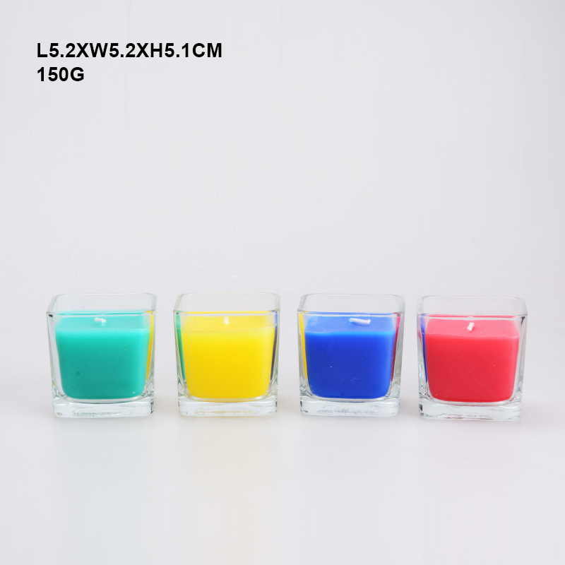 Glass candle holder