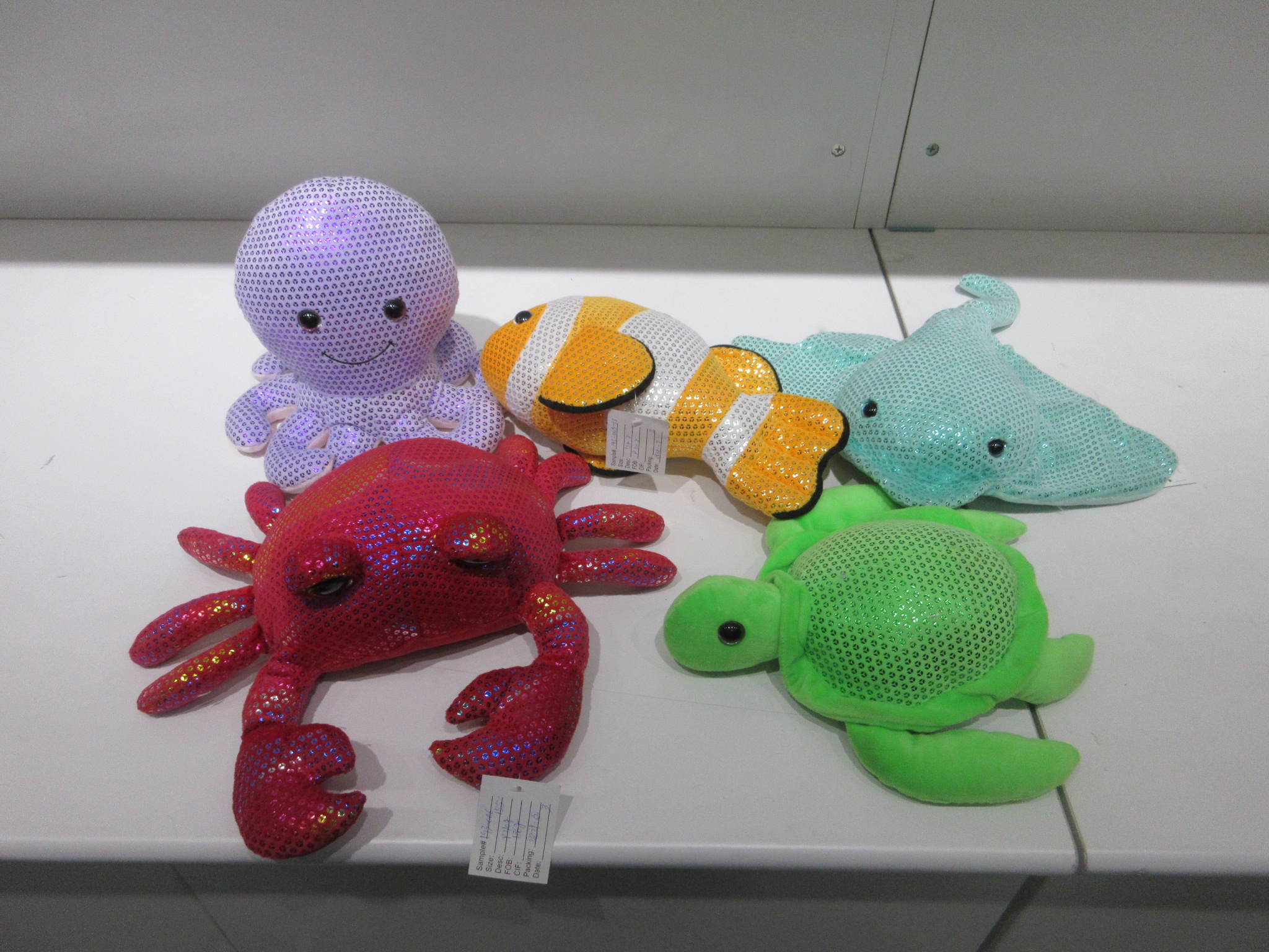 5 sets of plush ocean animals