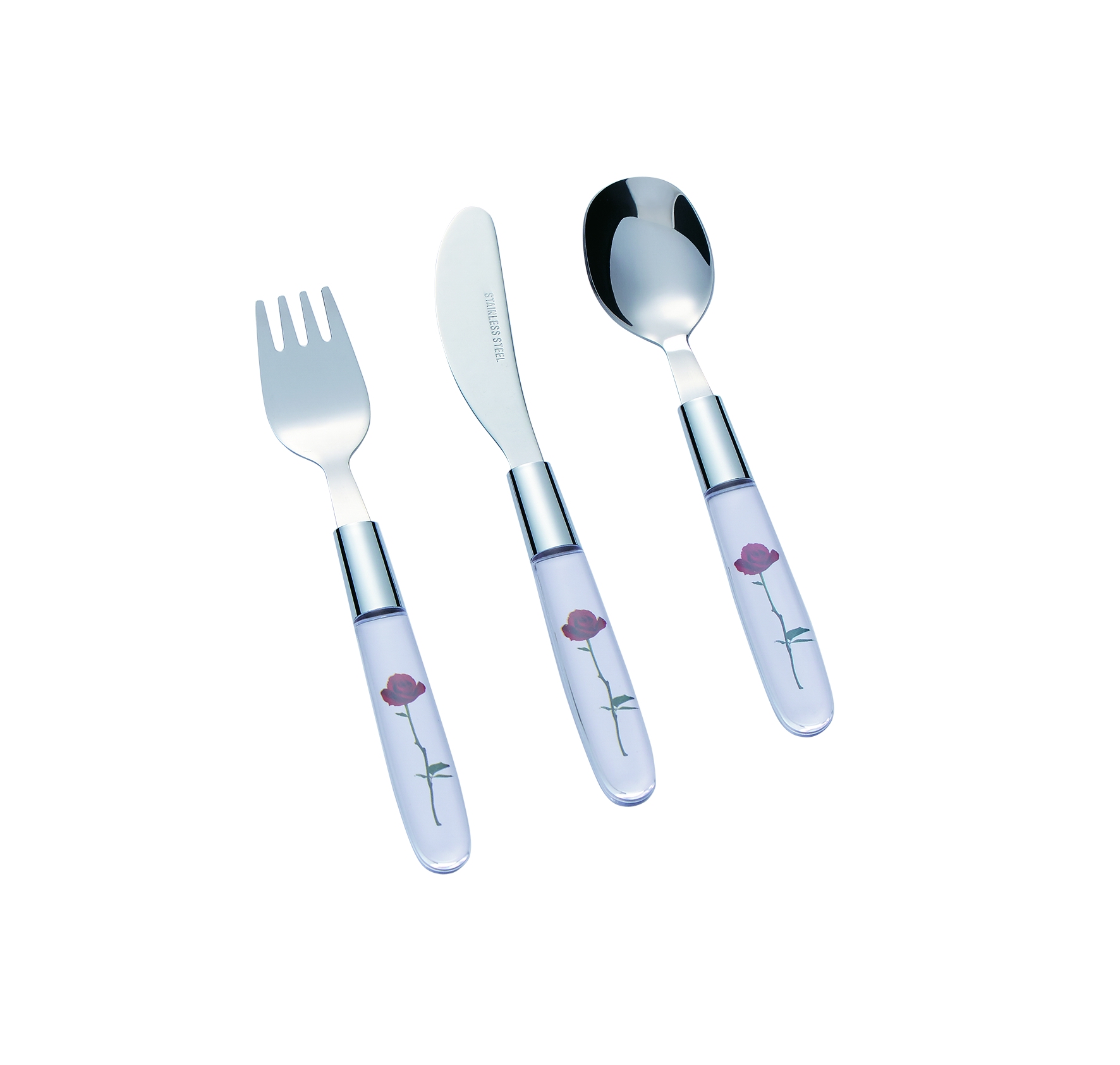 Stainless Steel Cutlery Set with Plastic Handle