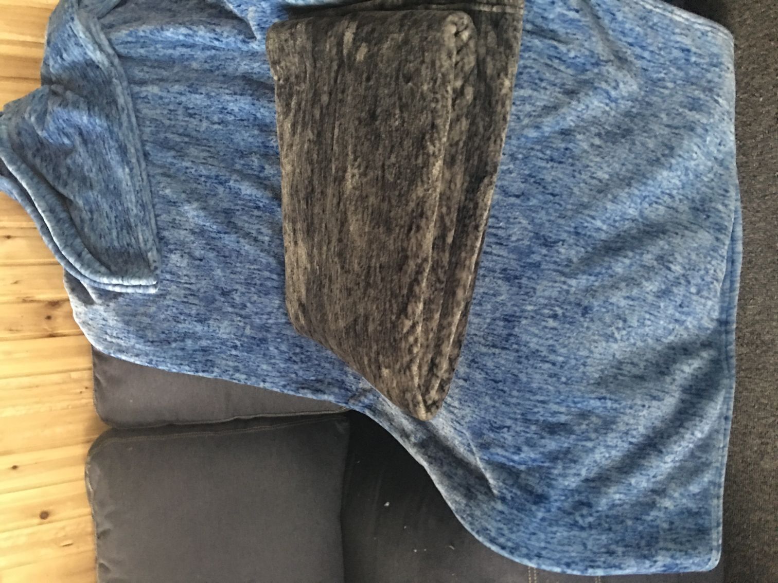 Melange printing flannel blanket