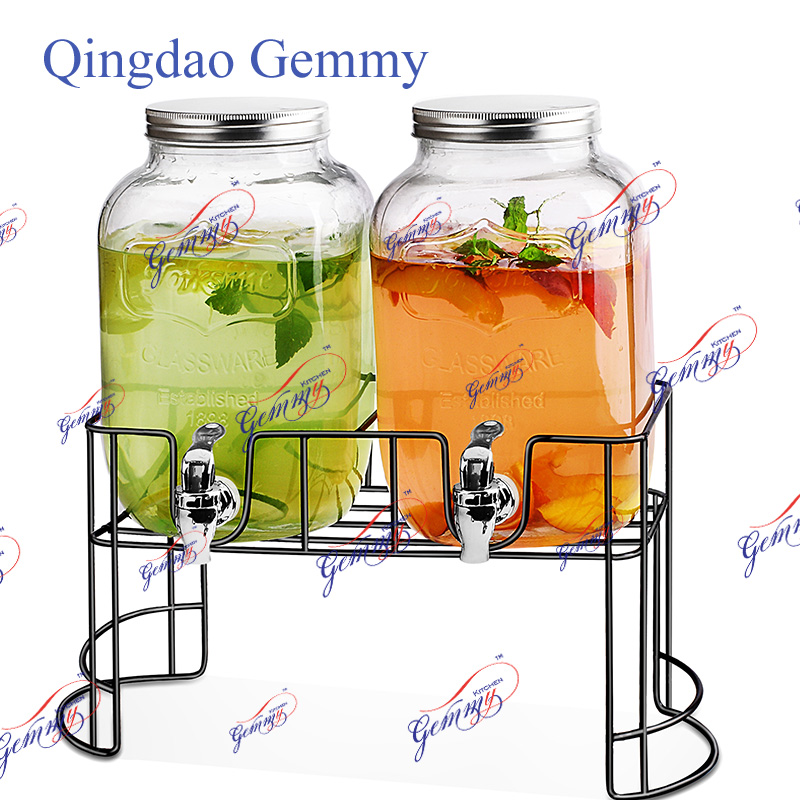 Glass beverage dispenser