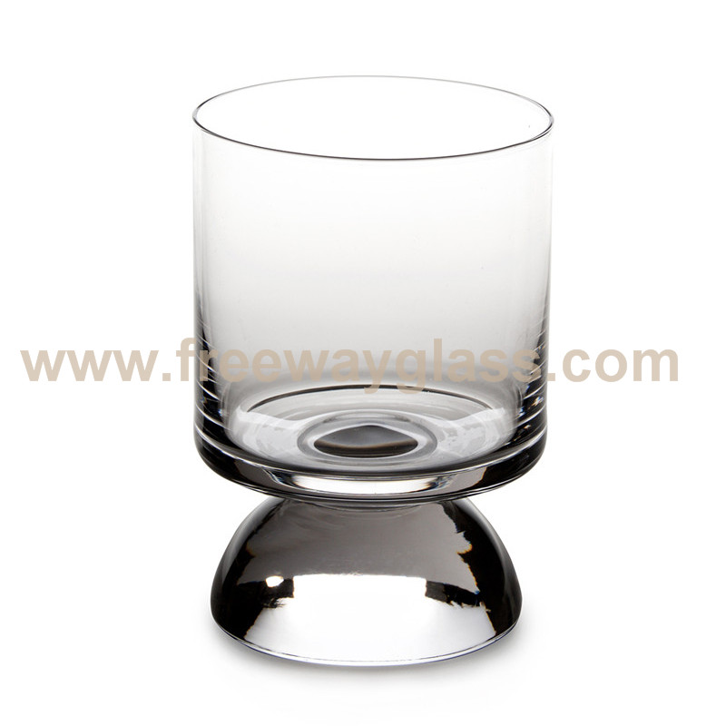 Glass cup with the thick bottom
