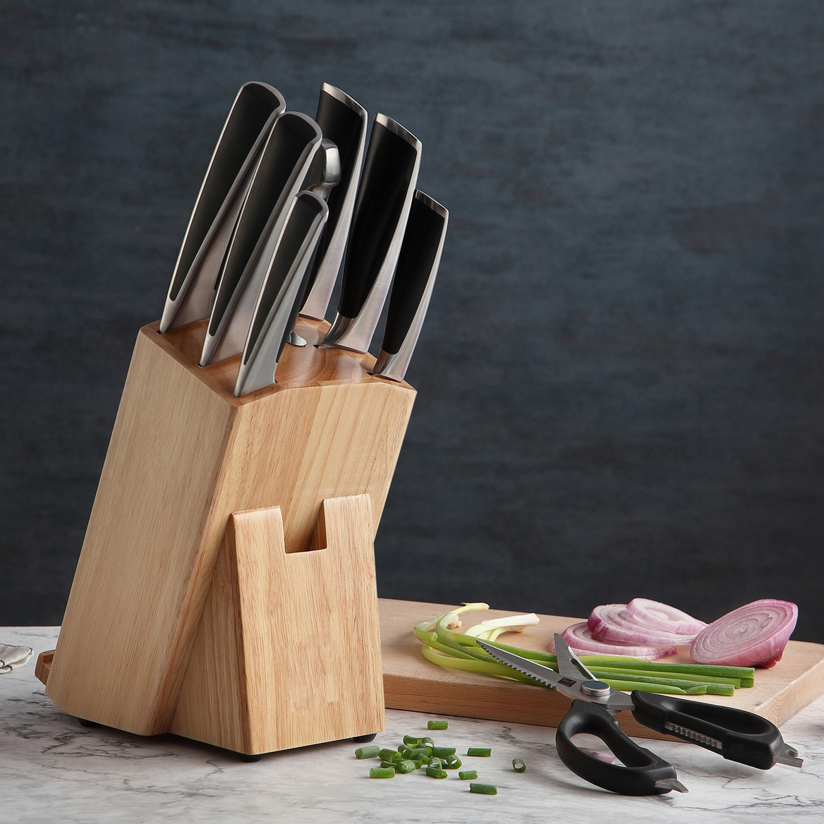 AH52 9pcs ABS handle kitchen knife set