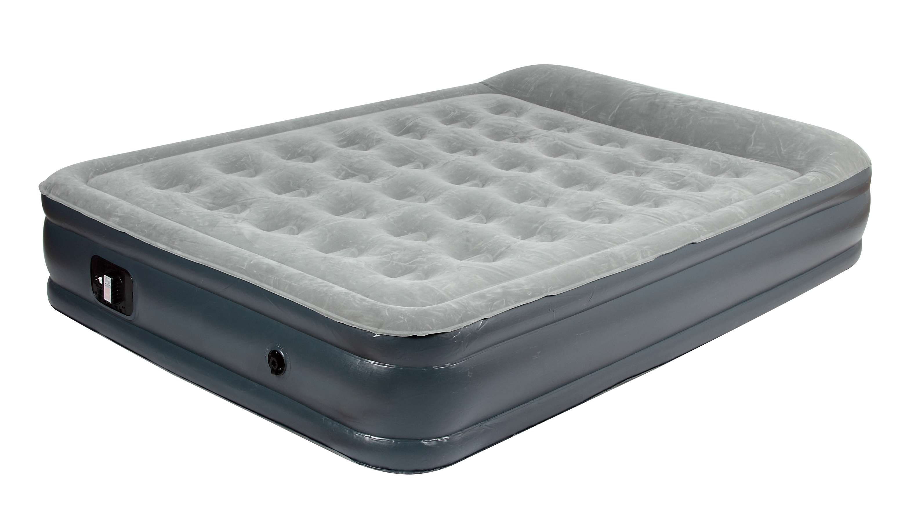 coil-beam flocked air bed with pillow