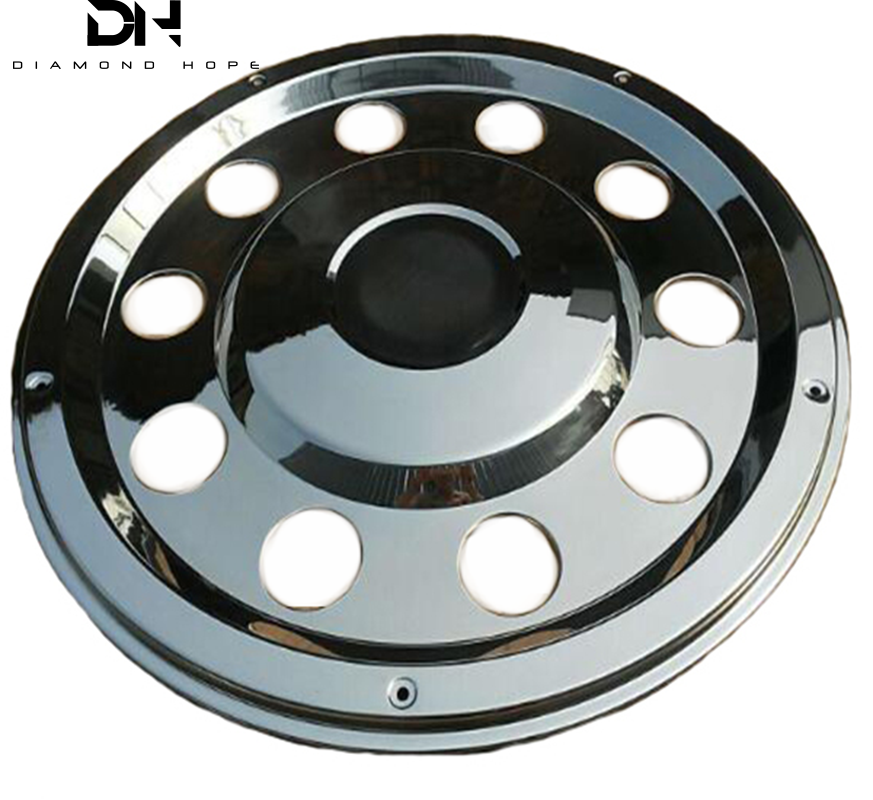 22.5 inch truck accessories stainless steel wheel cover simulator