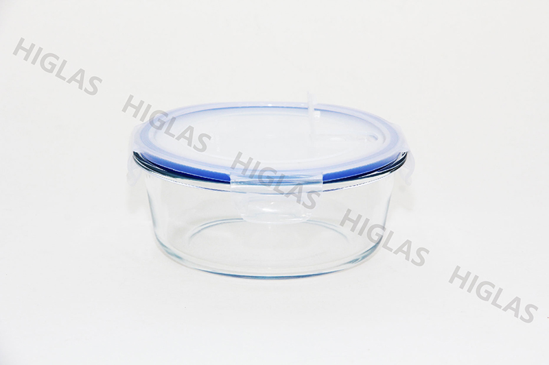 1.2l/0.95l/0.6l/0.4lround Borsilicate Glass Food Container With Vent In The Pp Lid
