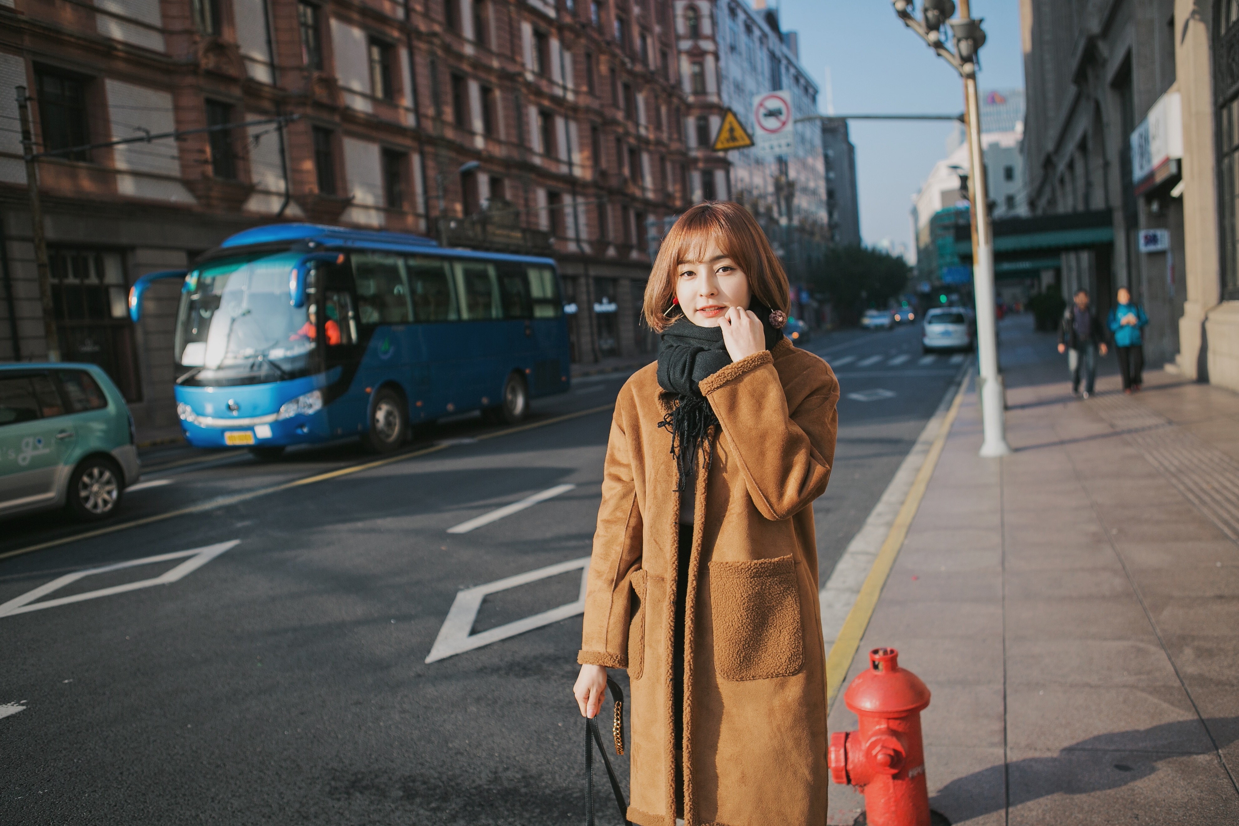 Ladies Fake Sherpa Bonding Coat
