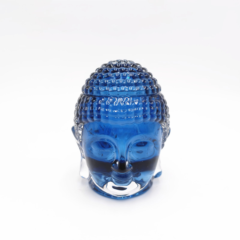 Buddha Shape Glass Candy Jars/Candle Jars