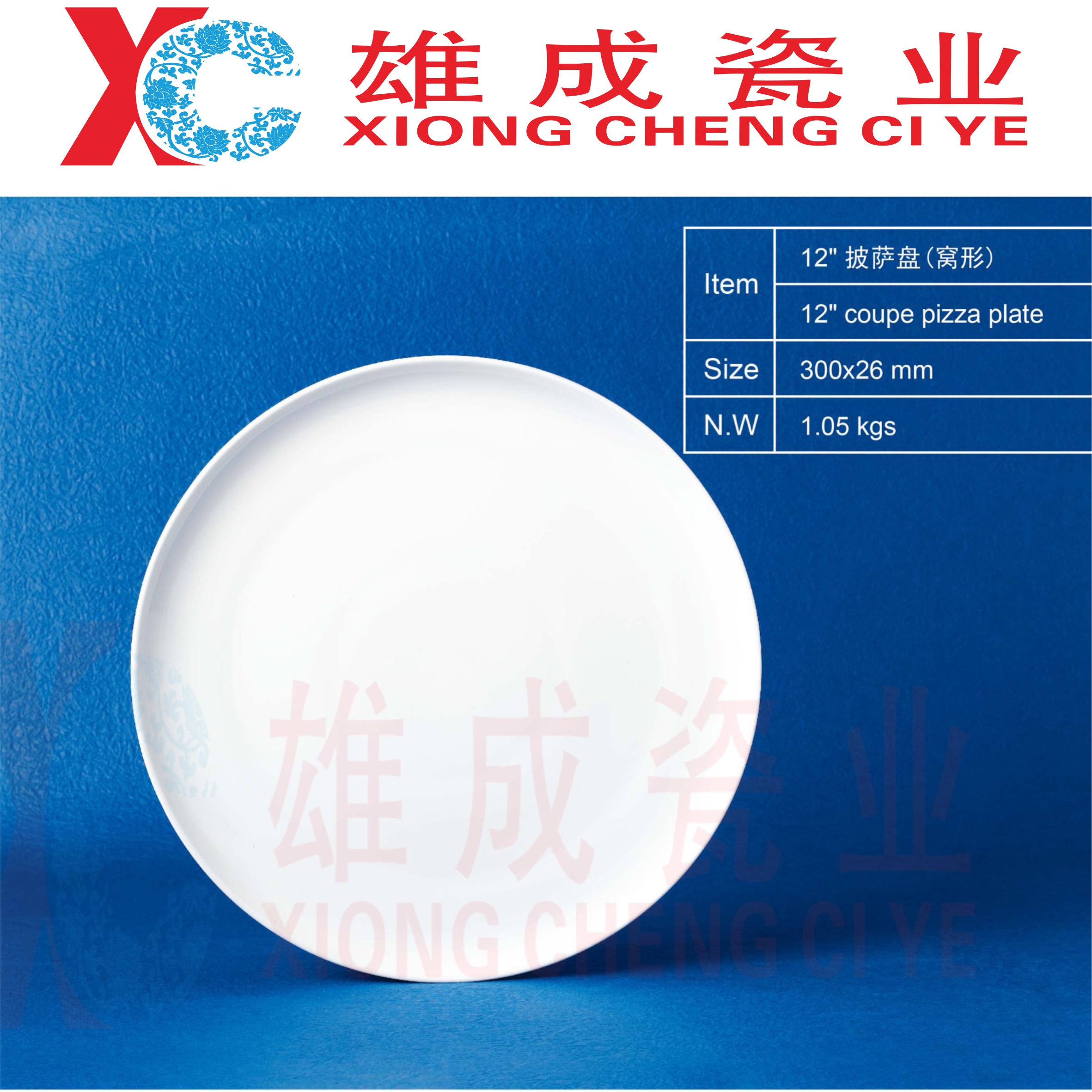 12‘’ coupe pizza plate