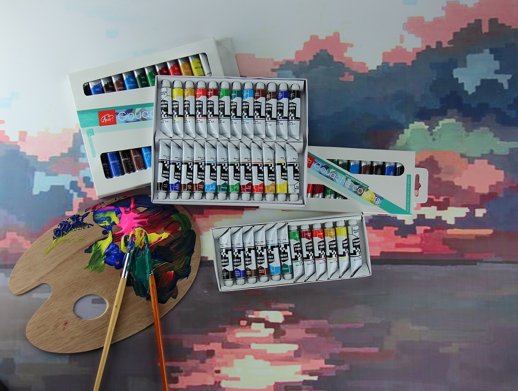gouache color in color box