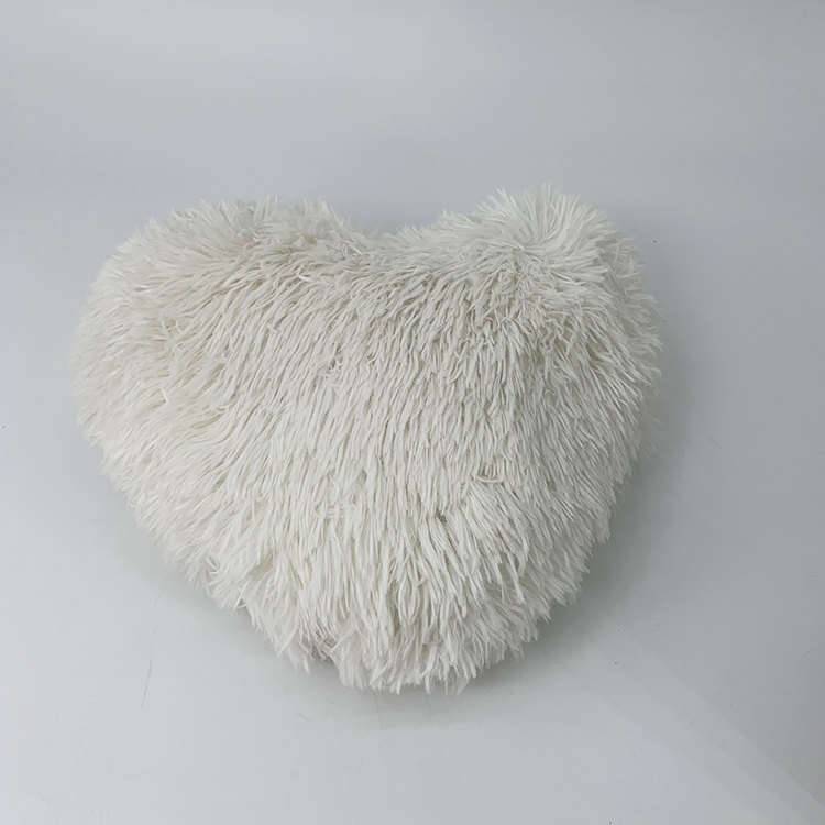 love heart plush cushion