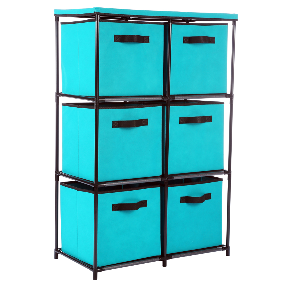 storage shelf with 6 drawers，storage cabinet