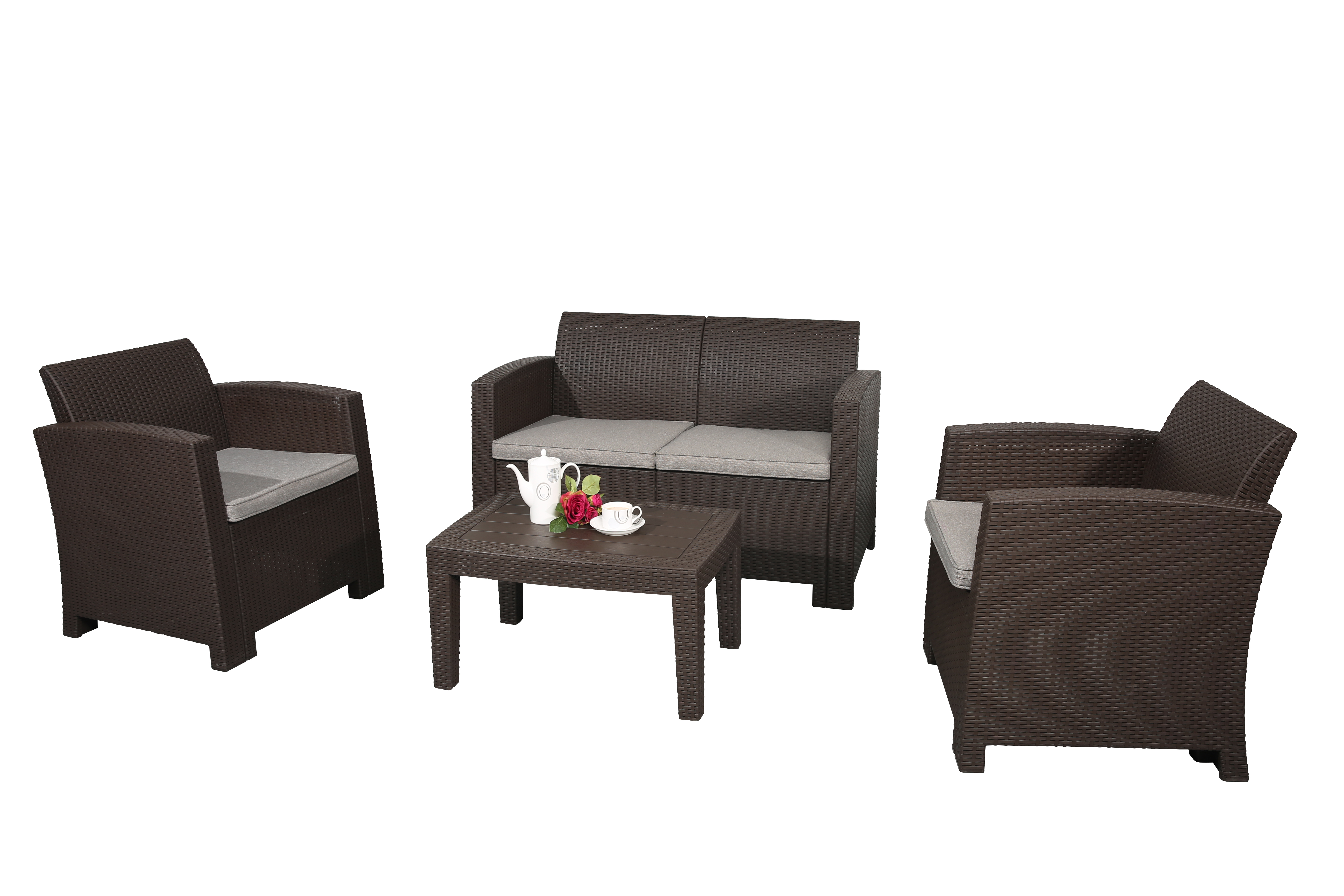 Pp Plastic Rattan Outdoor Sofa
