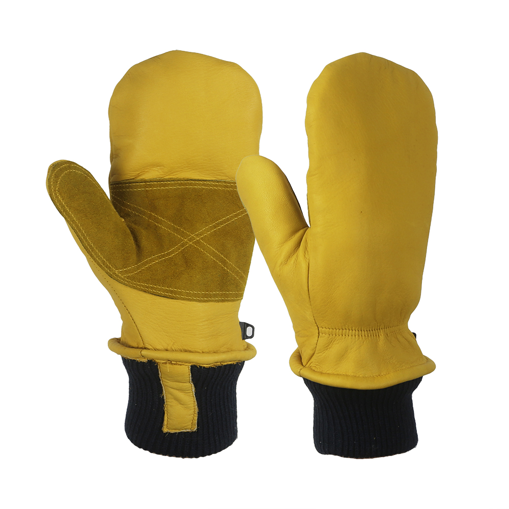 Water Resistant Cow Full Grain Leather Mitt