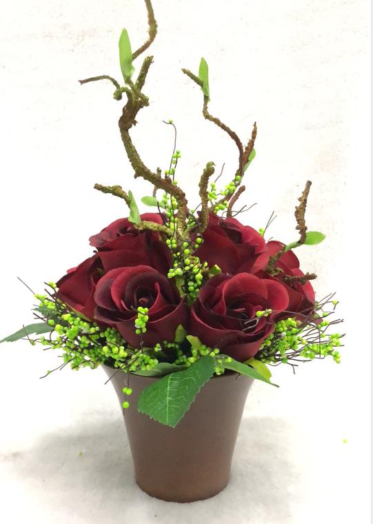 160#ceramic Potted Rose