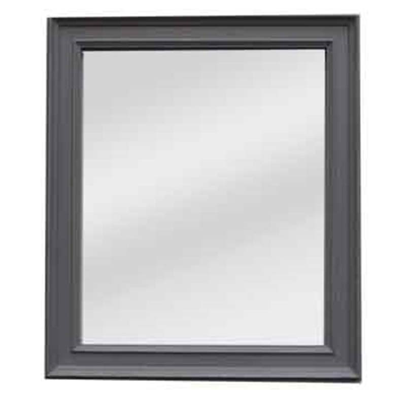 cement grey frame with flat mirror