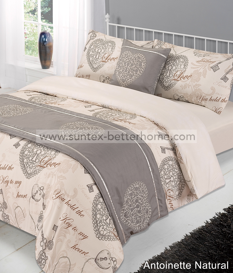 100%Polyester Home bedding set duvet cover pillowcases bed runner and cushion set