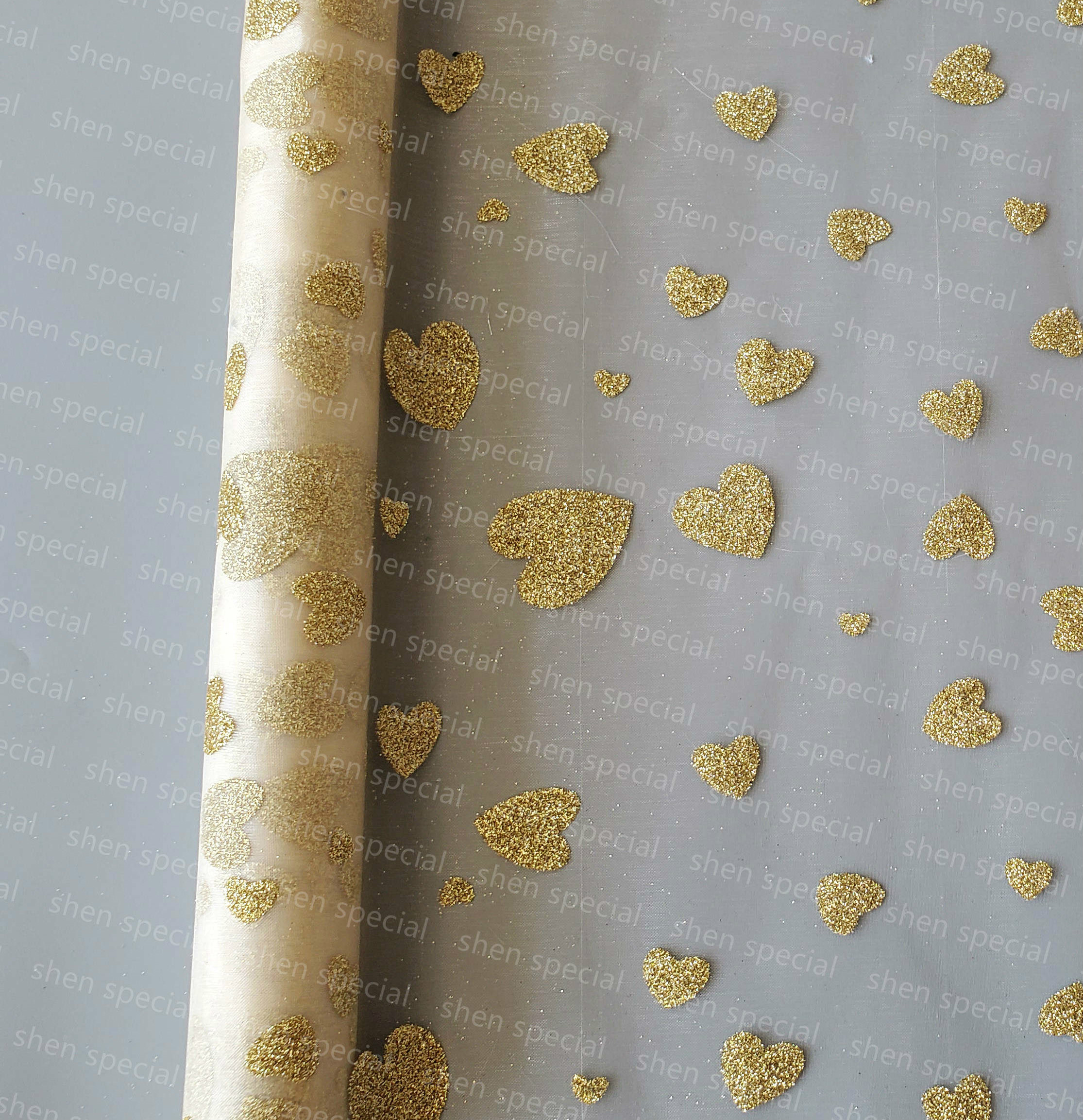 decoration fabric table runner glitter organza