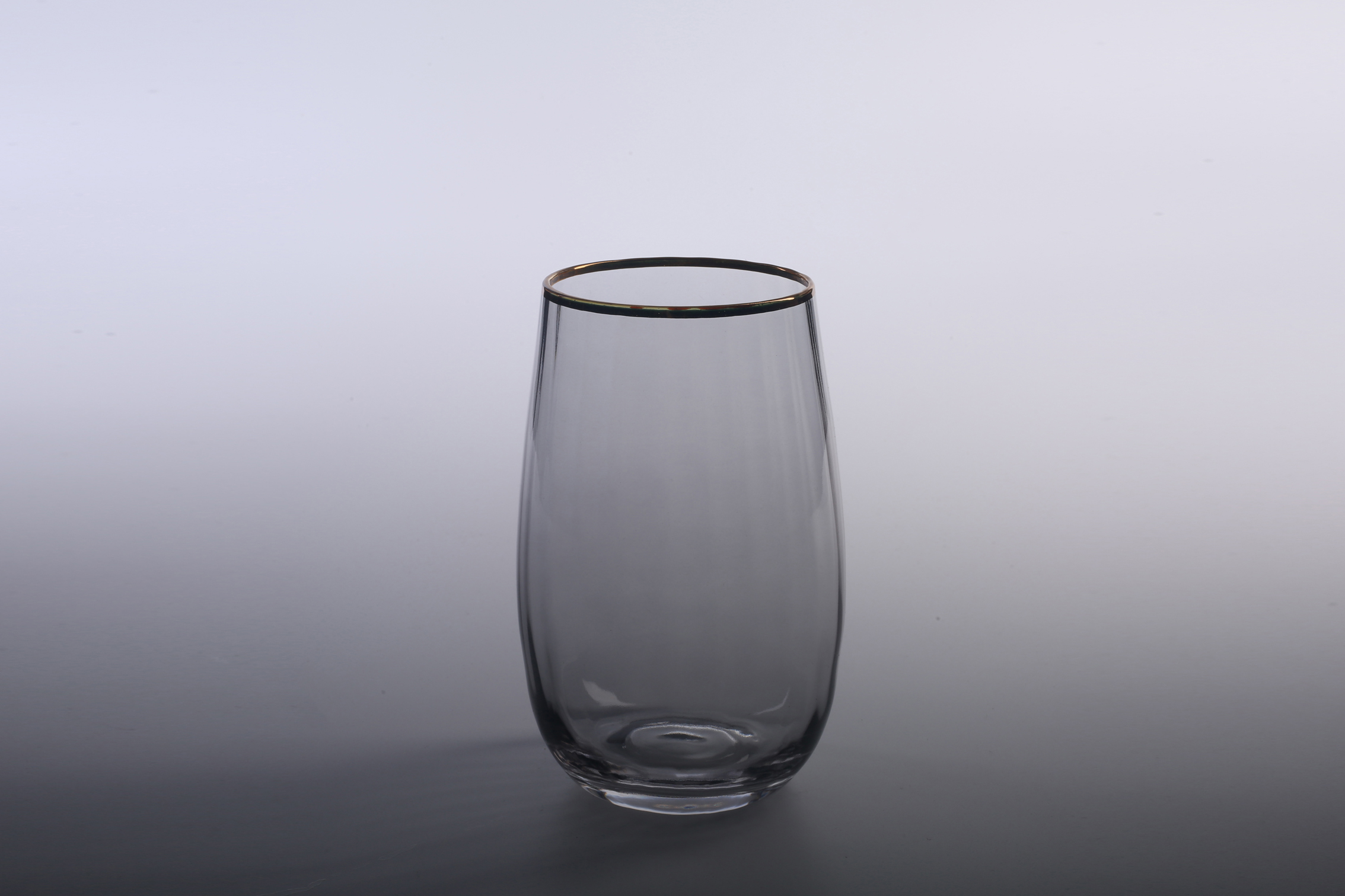 Grey glass cup