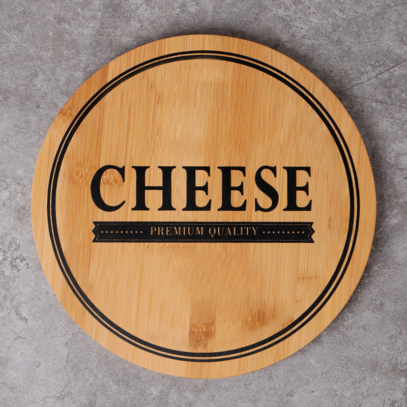 Round bamboo cheese board