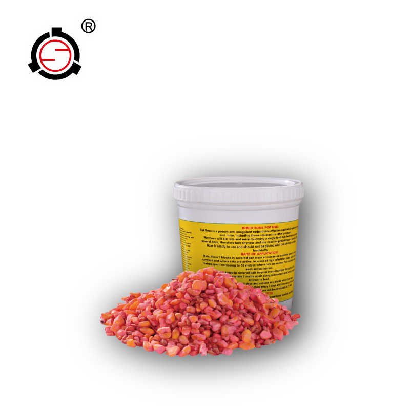 Brodifacoum 0.005% or Bromadiolone 0.005% Grains