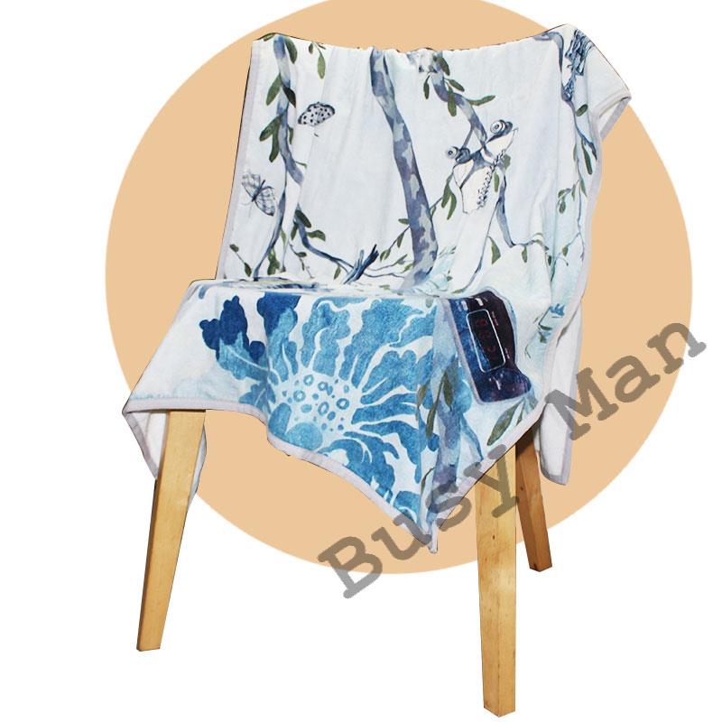 cotton Chinese painting digital printed bath towel