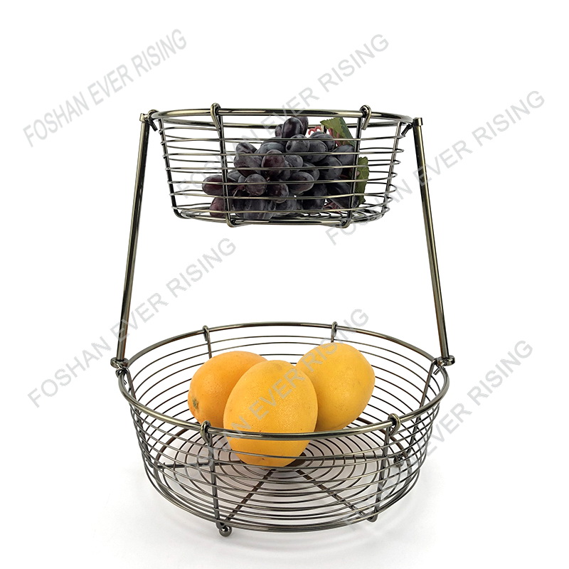 Basket Iron Basket Metal Basket Fruit Basket 2 Tier Fruit Basket
