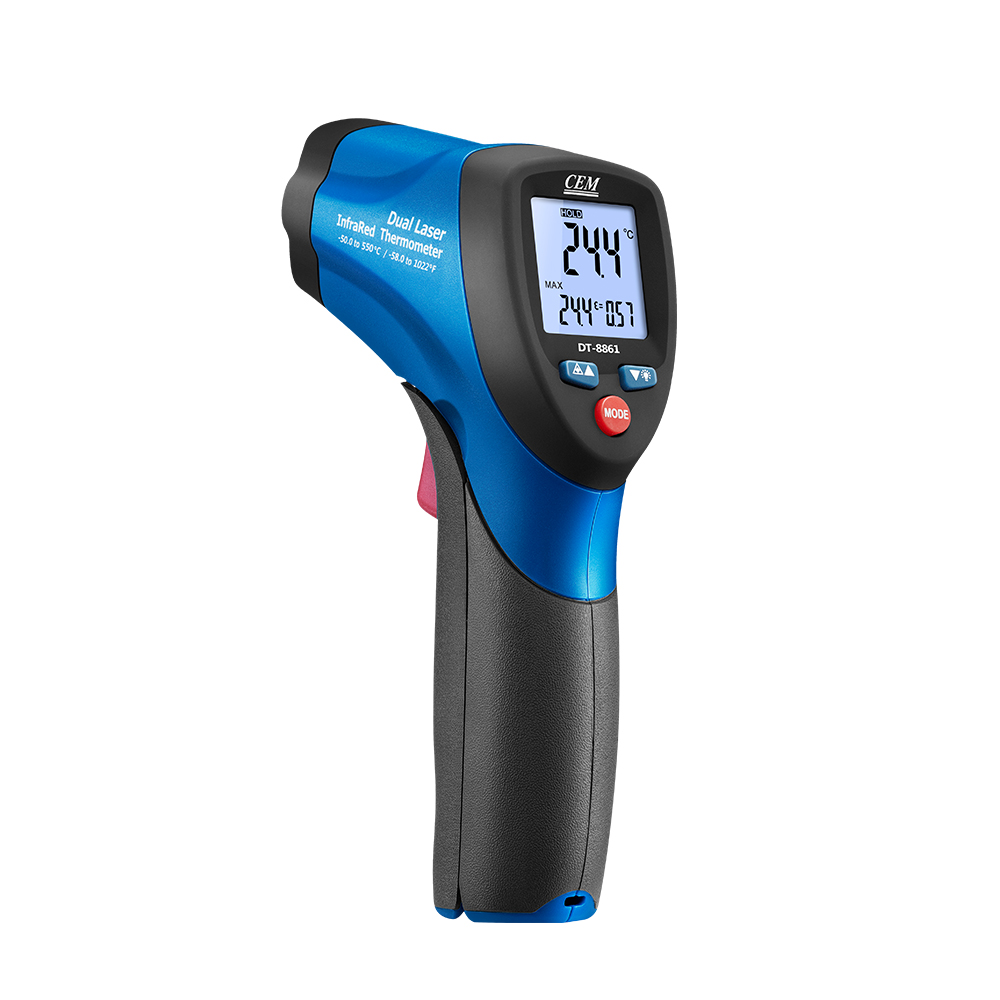 Professional dual laser fast infrared thermometer
