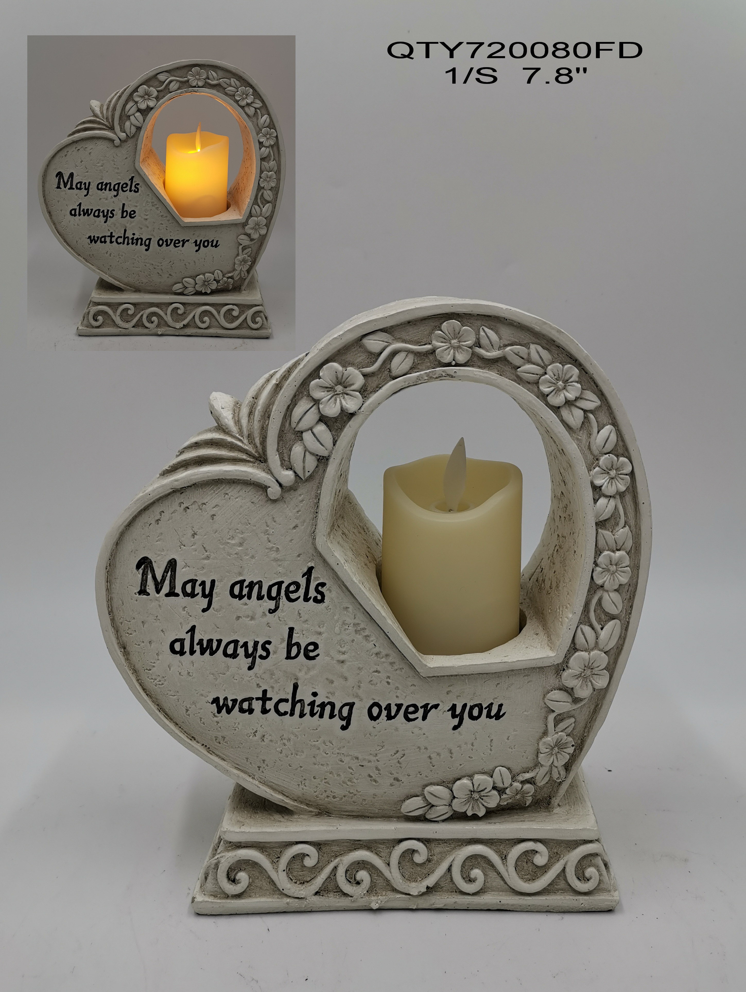 Garden decorations the cemetery Angel with LED candle