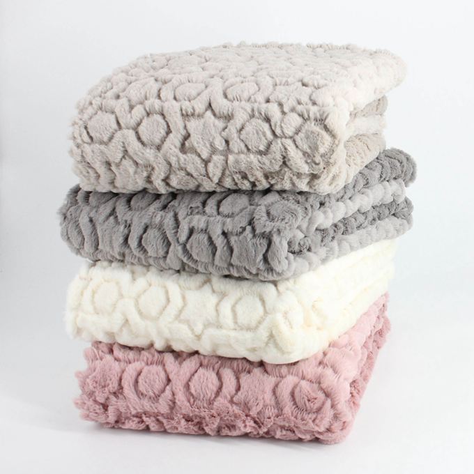 Polyester Soft Quilted Rabbit fur throw