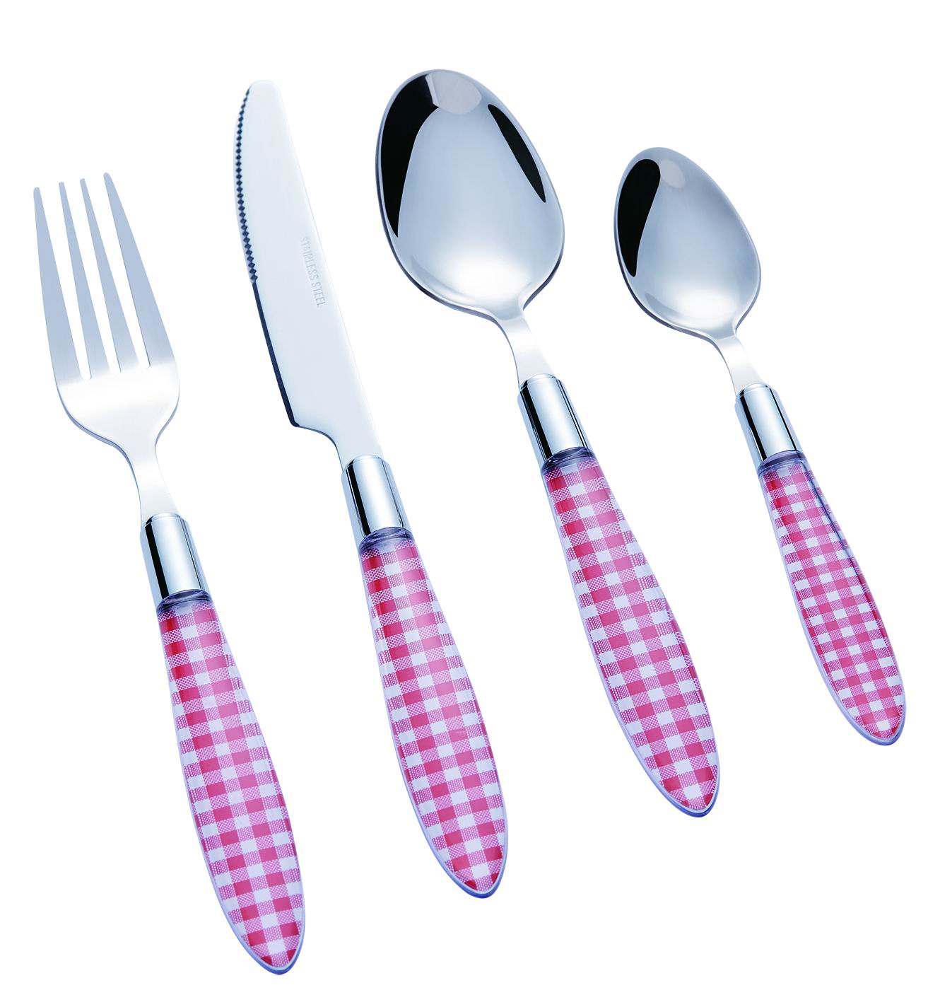 Stainless Steel Cutlery Set with Plastic Handle