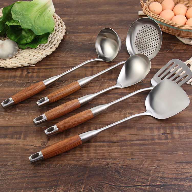 Stainless Steel Wooden Kitchen Tool Set