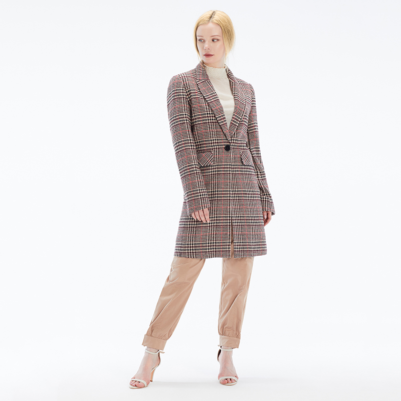 "042 85%polyester 10%wool 5%other lady's woollen blazer"