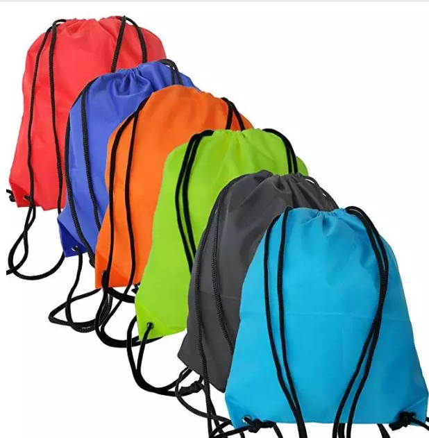 BSCI wholesale cheap polyester custom promotional drawstring sack pack bag