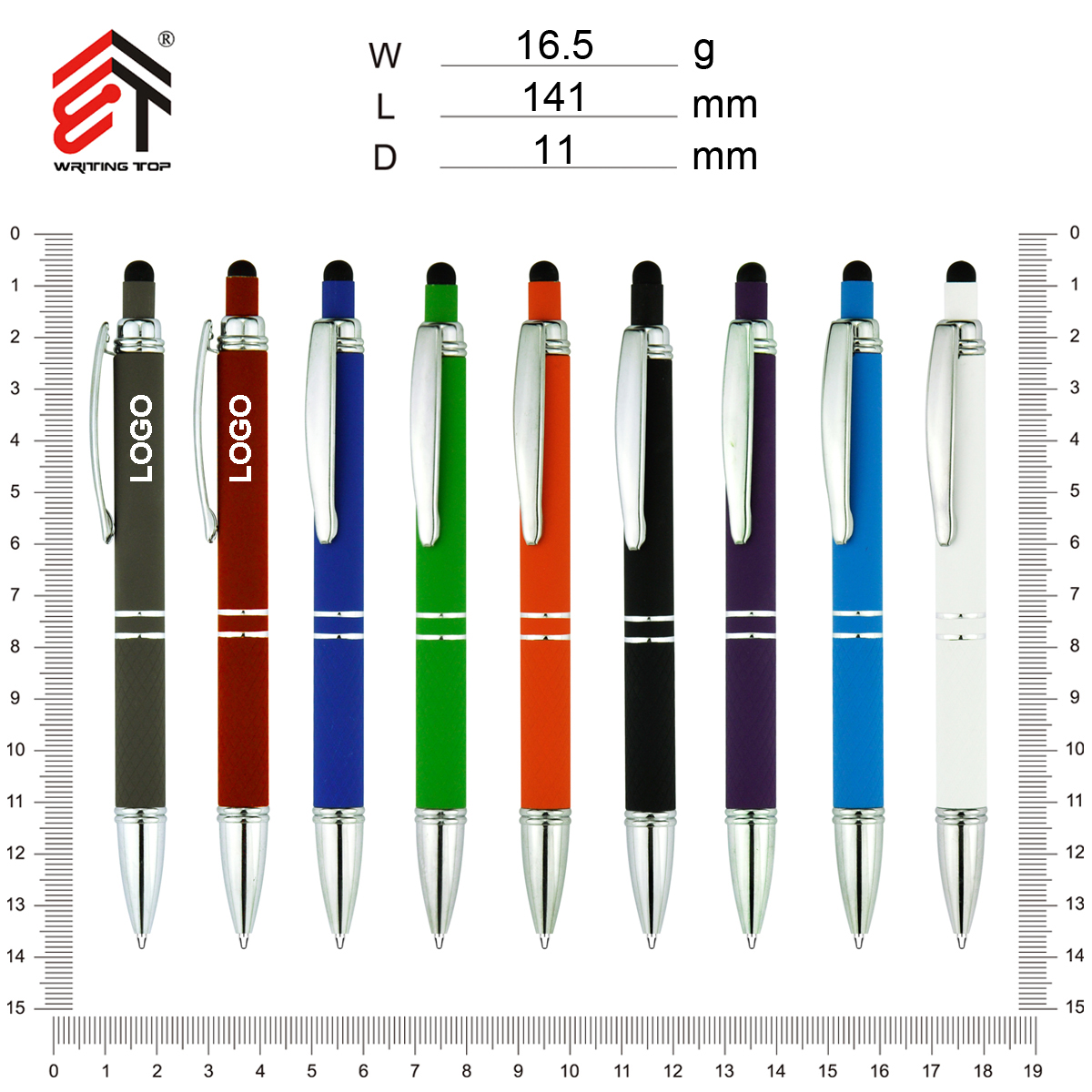 Aluminum stylus ball pen
