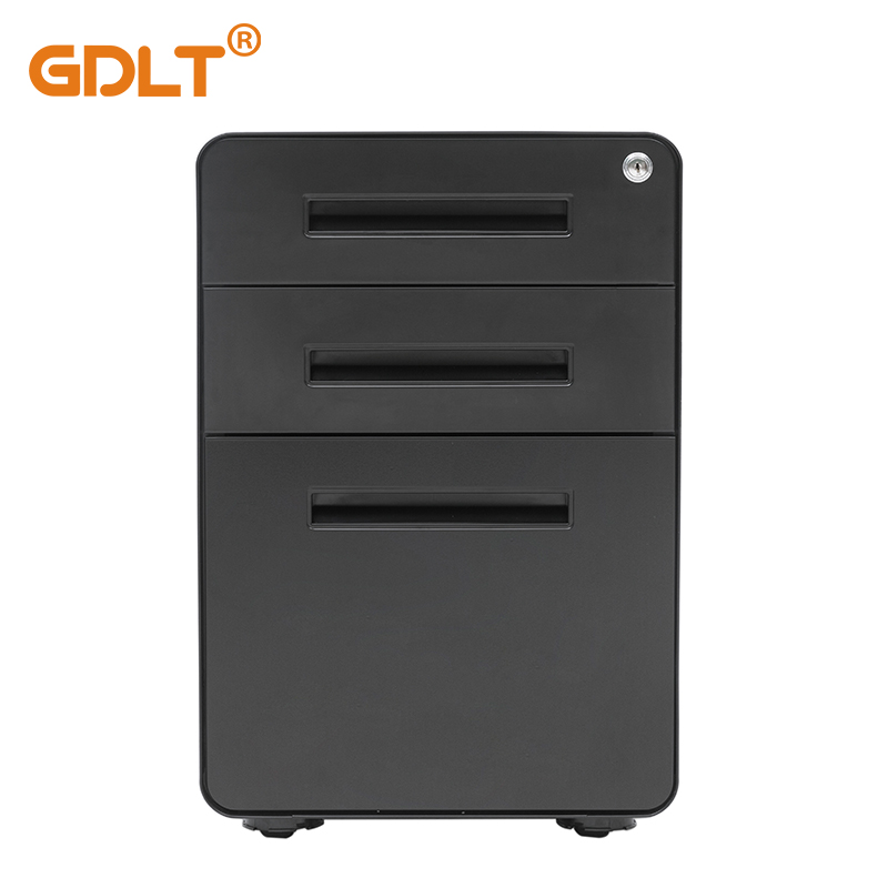 3-Drawer Round Edge Mobile File Cabinet