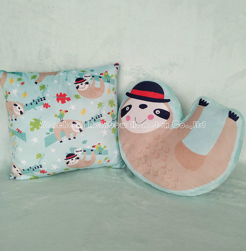Printing plush cushion